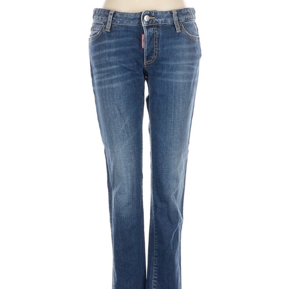 DSQUARED2 blue mid rise denim jeans